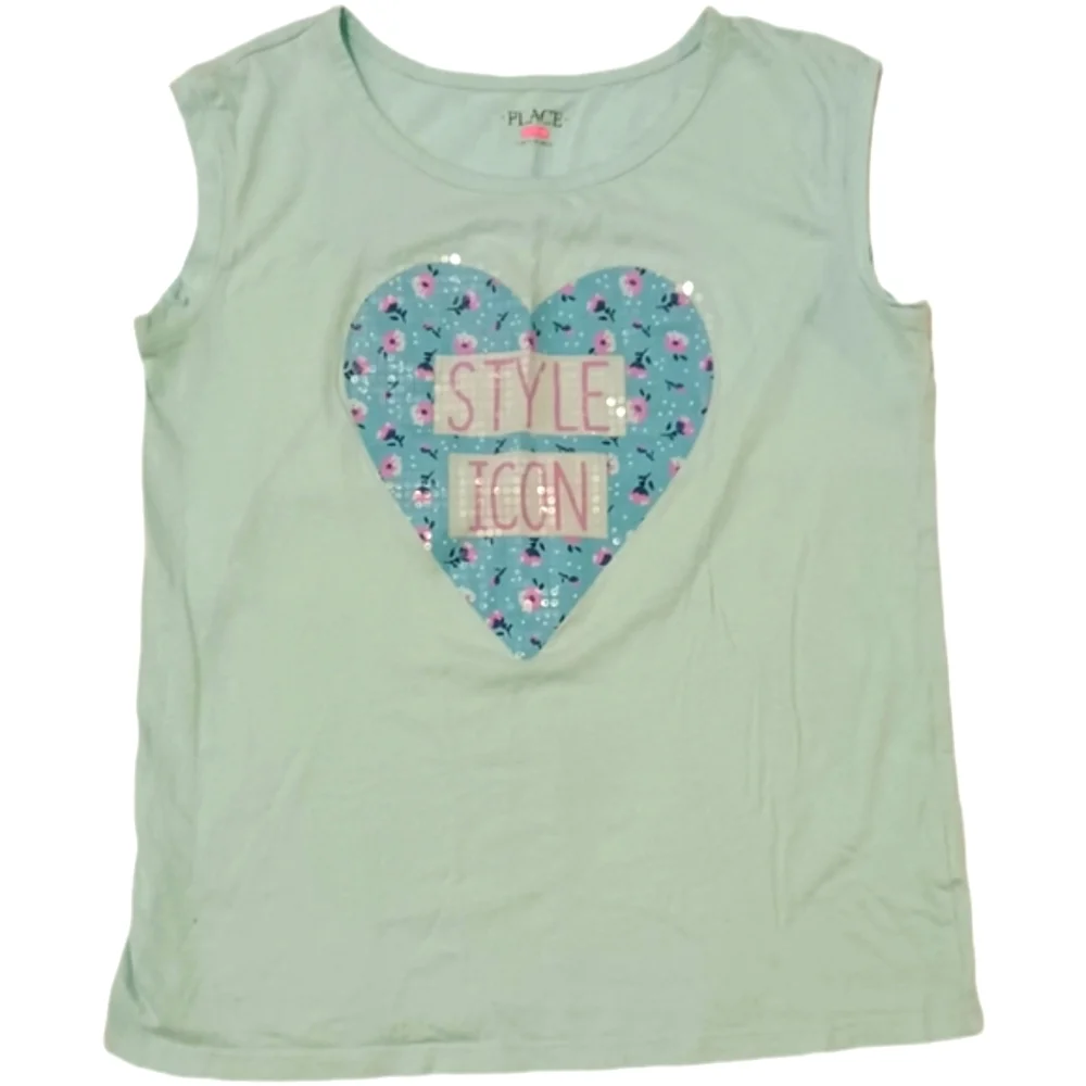 The Children's Place Floral Heart Sleeveless Top Size XL